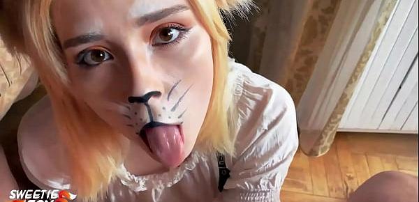  Steampunk Girl Hard Doggy Sex and Blowjob with Oral Creampie - Fox Cosplay